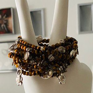 Good Charma Tigers Eye Bracelet Stack
